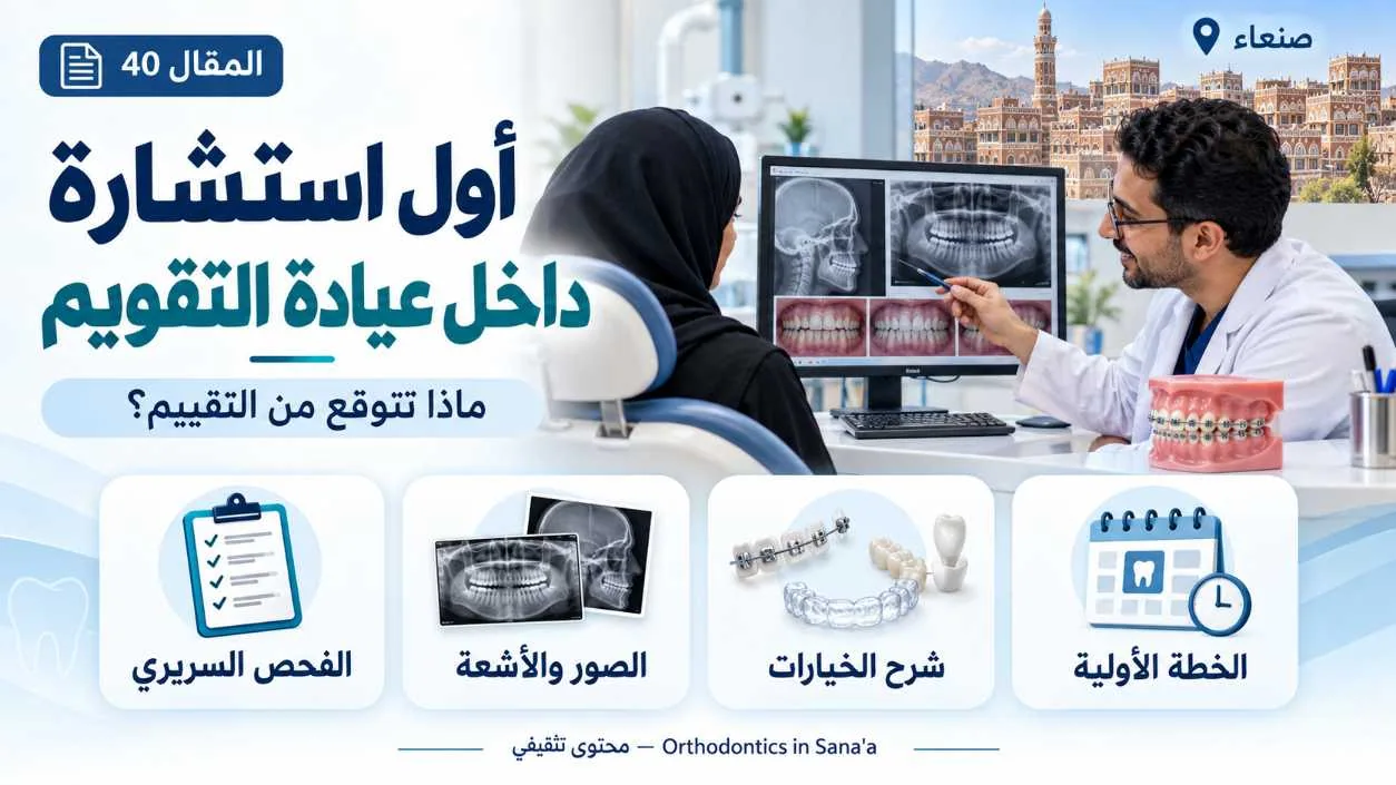 استشارة عيادة تقويم الأسنان في صنعاء: ماذا يحدث في الموعد الأول؟