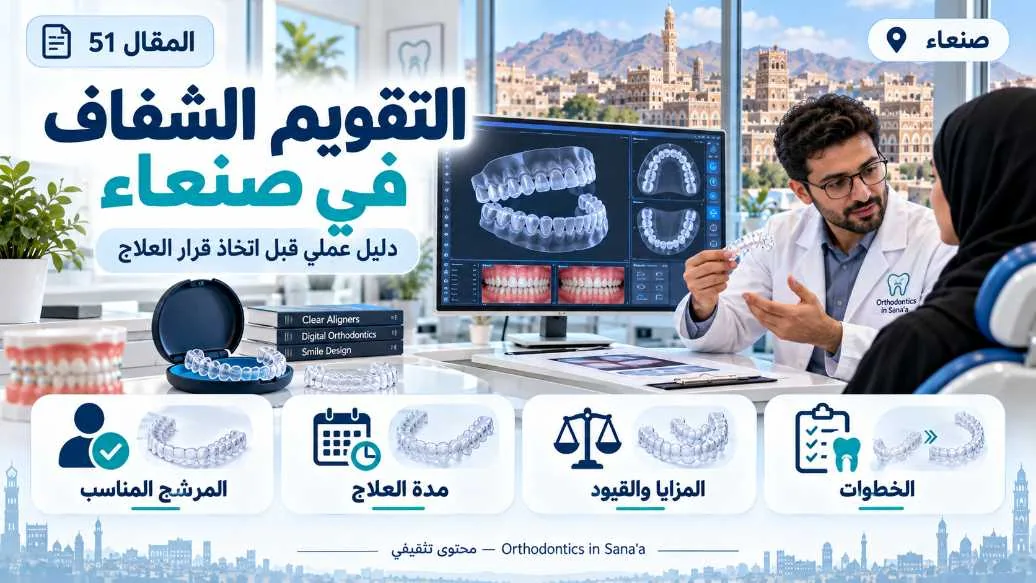 التقويم الشفاف في صنعاء: دليل عملي قبل اتخاذ قرار العلاج