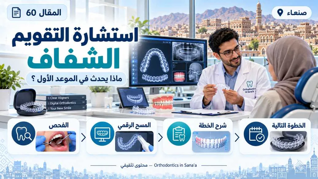 استشارة التقويم الشفاف في صنعاء: ماذا يحدث في الموعد الأول؟