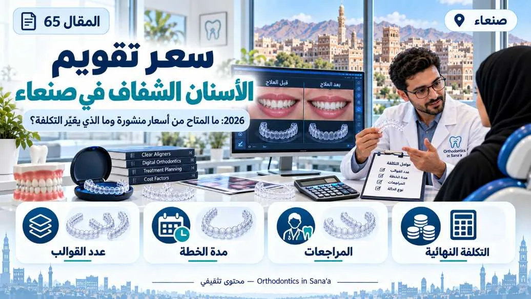 سعر تقويم الأسنان الشفاف في صنعاء 2026: ما المتاح وما الذي يغيّر التكلفة؟