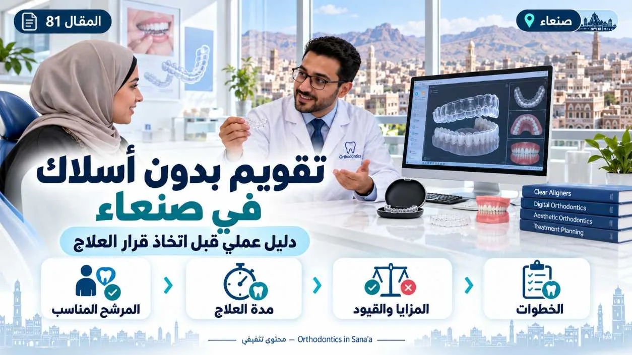 تقويم بدون أسلاك في صنعاء: دليل عملي قبل اتخاذ قرار العلاج