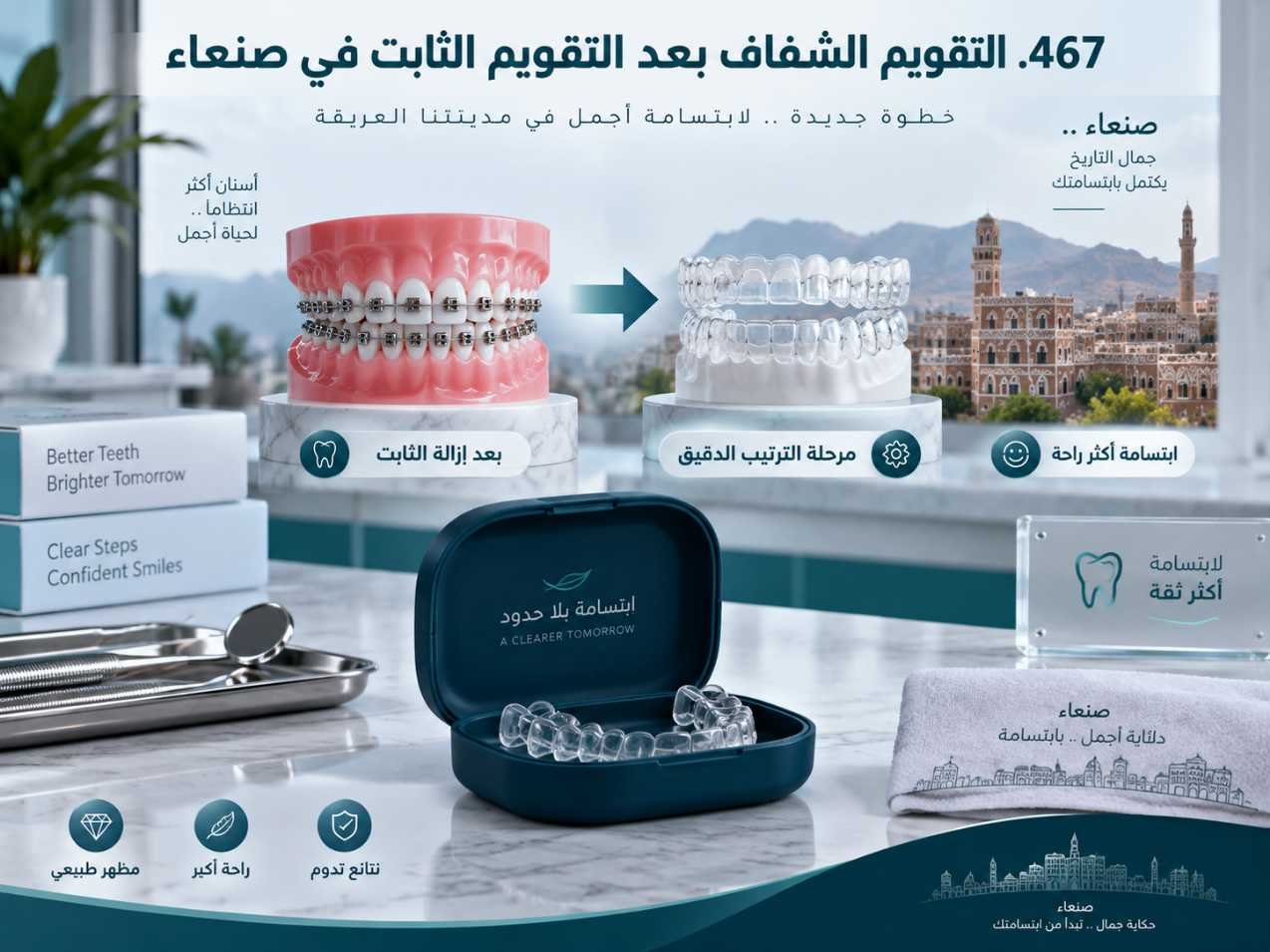 التقويم الشفاف بعد التقويم الثابت: علاج جديد أم تصحيح انتكاس؟