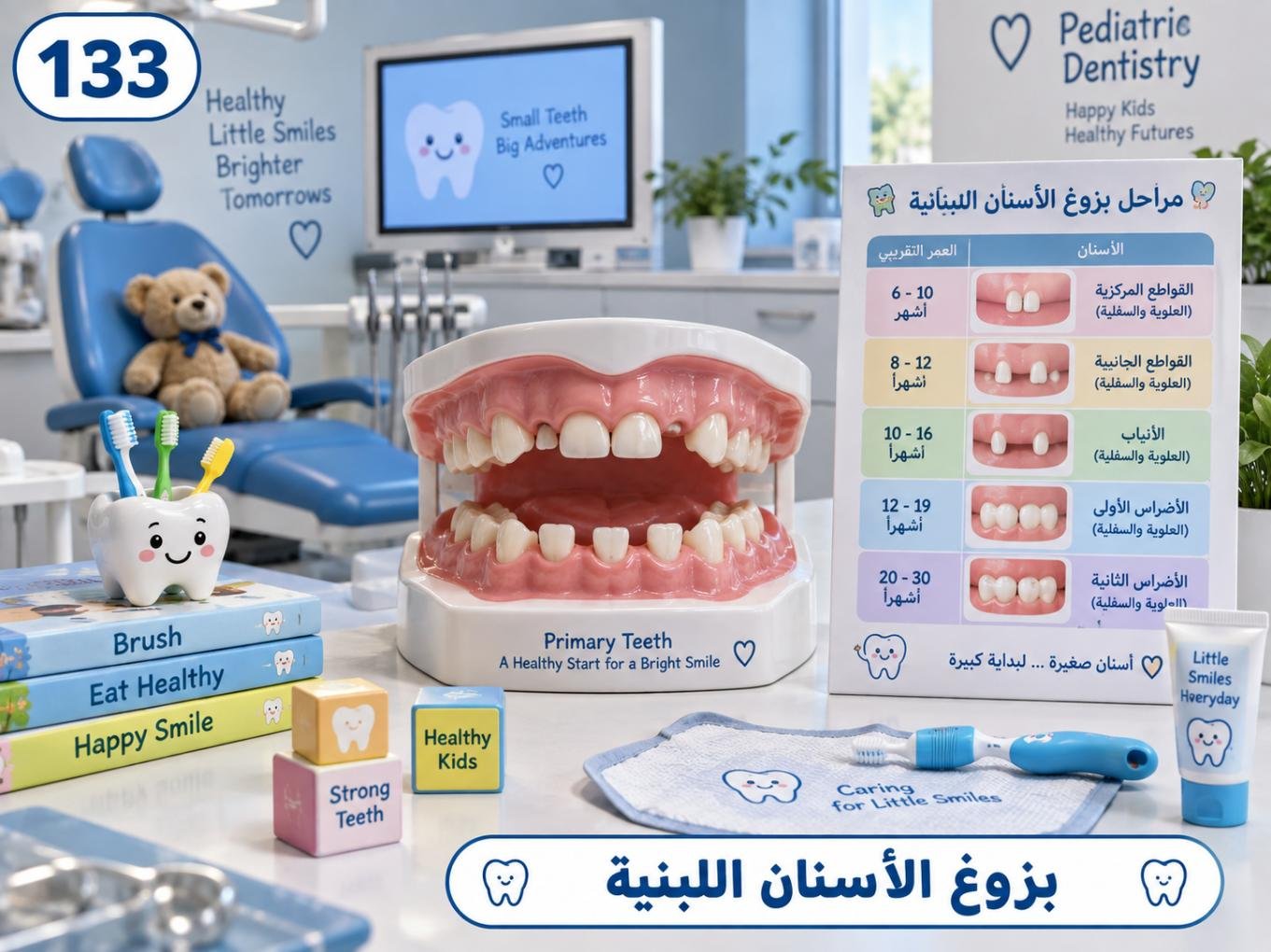 بزوغ الأسنان اللبنية: ما الطبيعي ومتى نحتاج تقييمًا؟