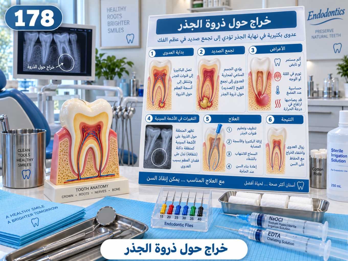خراج حول ذروة الجذر: الأسباب والتشخيص وخيارات العلاج